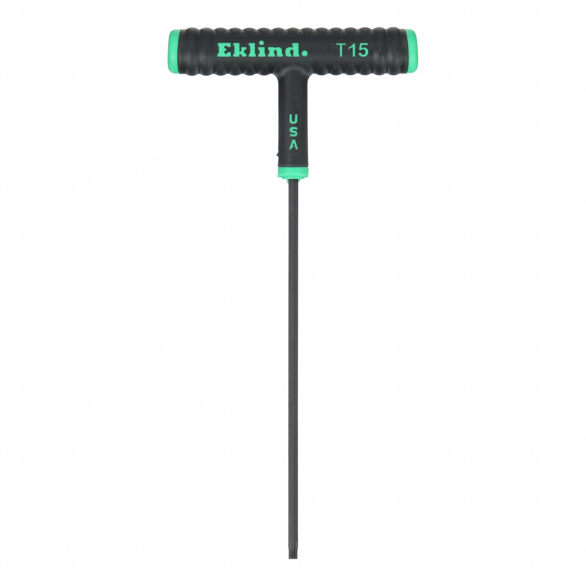 Torx Key: 1 Tips, Torx, Std End, T15 Tip Size, Long, Steel, Black Oxide, 6 in Long Arm Lg