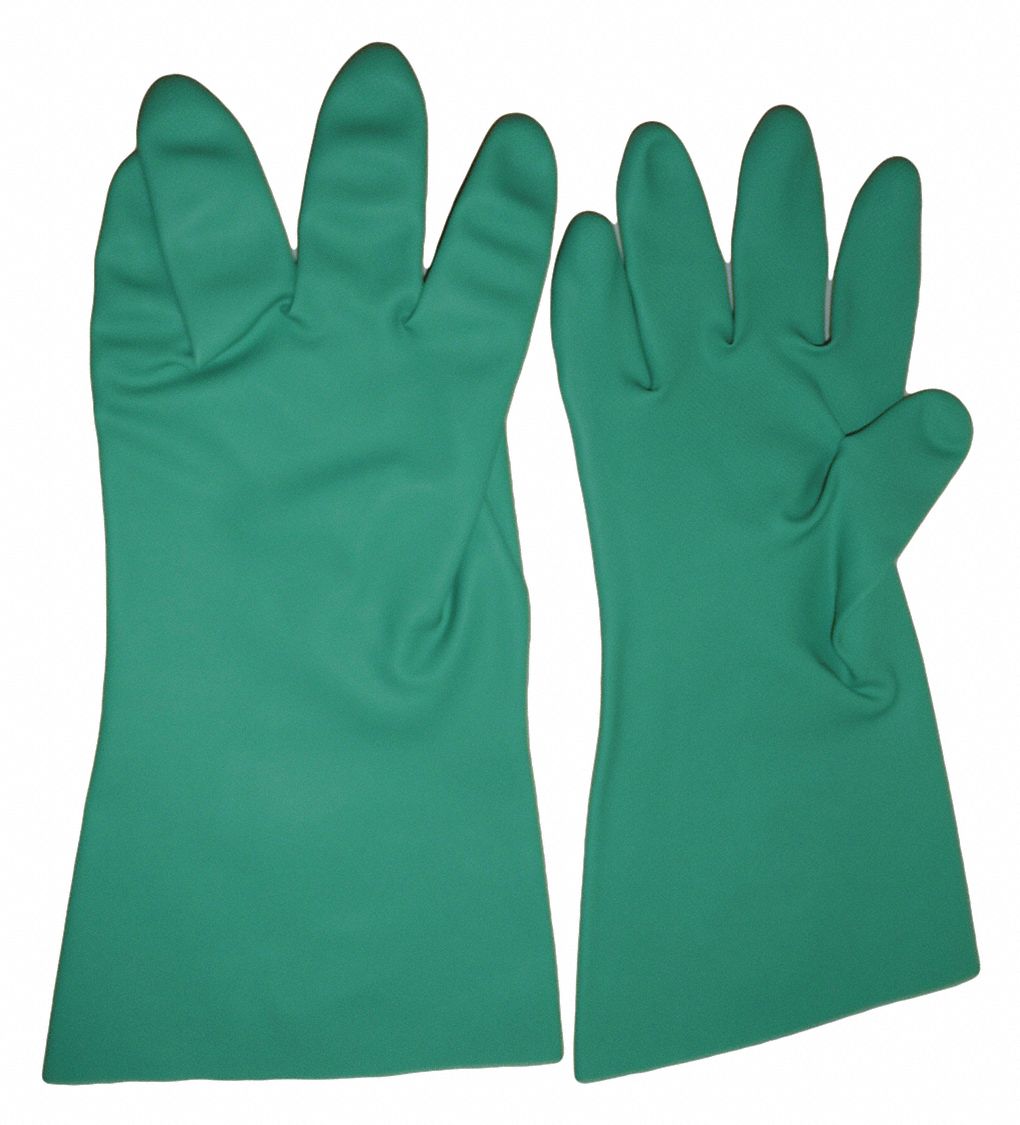 22 mil Glove Thick, 15 in Long, Chemical Resistant Gloves 60KV30
