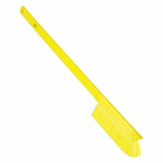 Vikan 70676 Waterfed Washing Brush w/ Angle Adjustment- Soft/Split, Yellow