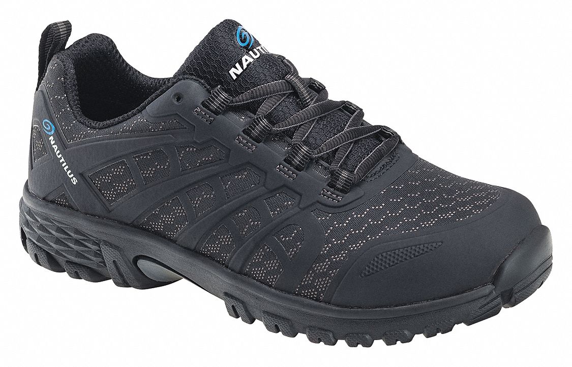 NAUTILUS Athletic Shoe, 81/2, M, Men's, Black, Alloy Toe Type, 1 PR