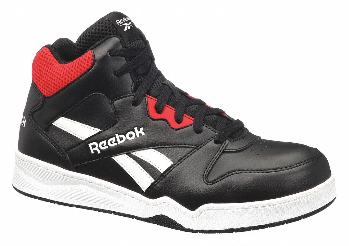 Athletic High-Top Shoe: Men's, Size 10 1/2, M, Black, Composite Toe Cap, Removable Insole