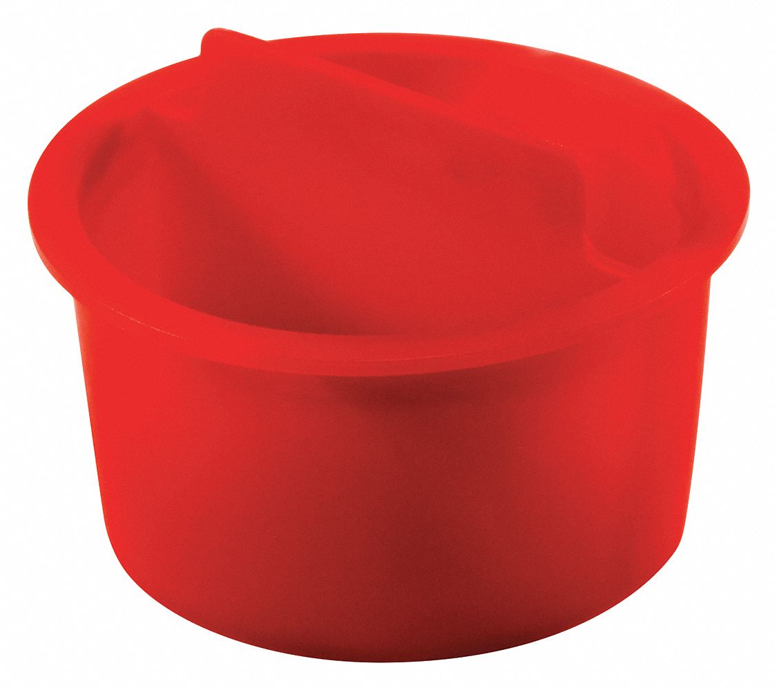 Center Pull-Tab Tapered Plug: LDPE, For 1.224 in to 1.355 in Hole, Red, 0.75 in Plug Lg, 1, 000 PK