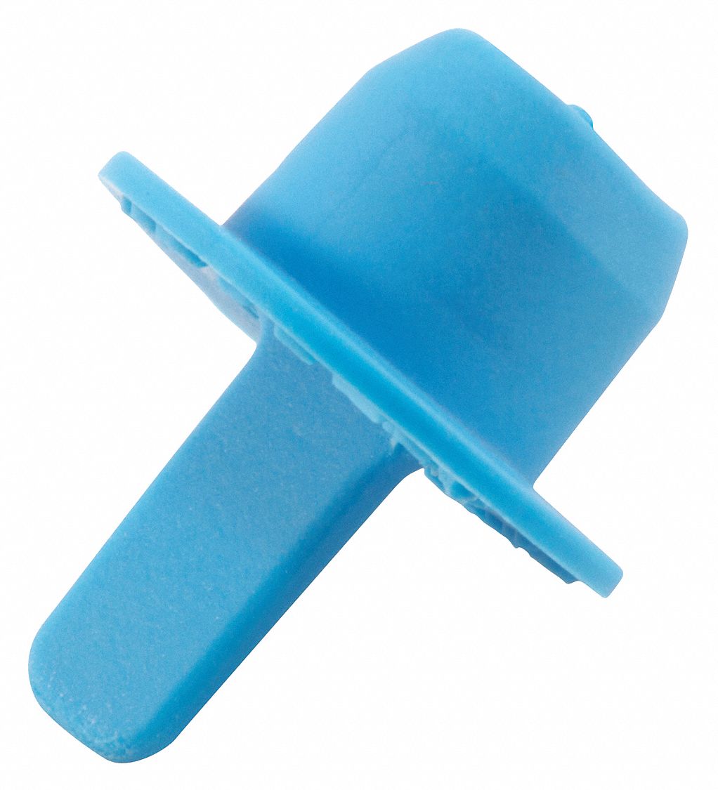 Ergo Center Pull: Thermoplastic Rubber, For 0.663 in to 0.67 in Hole, Blue, 1, 000 PK