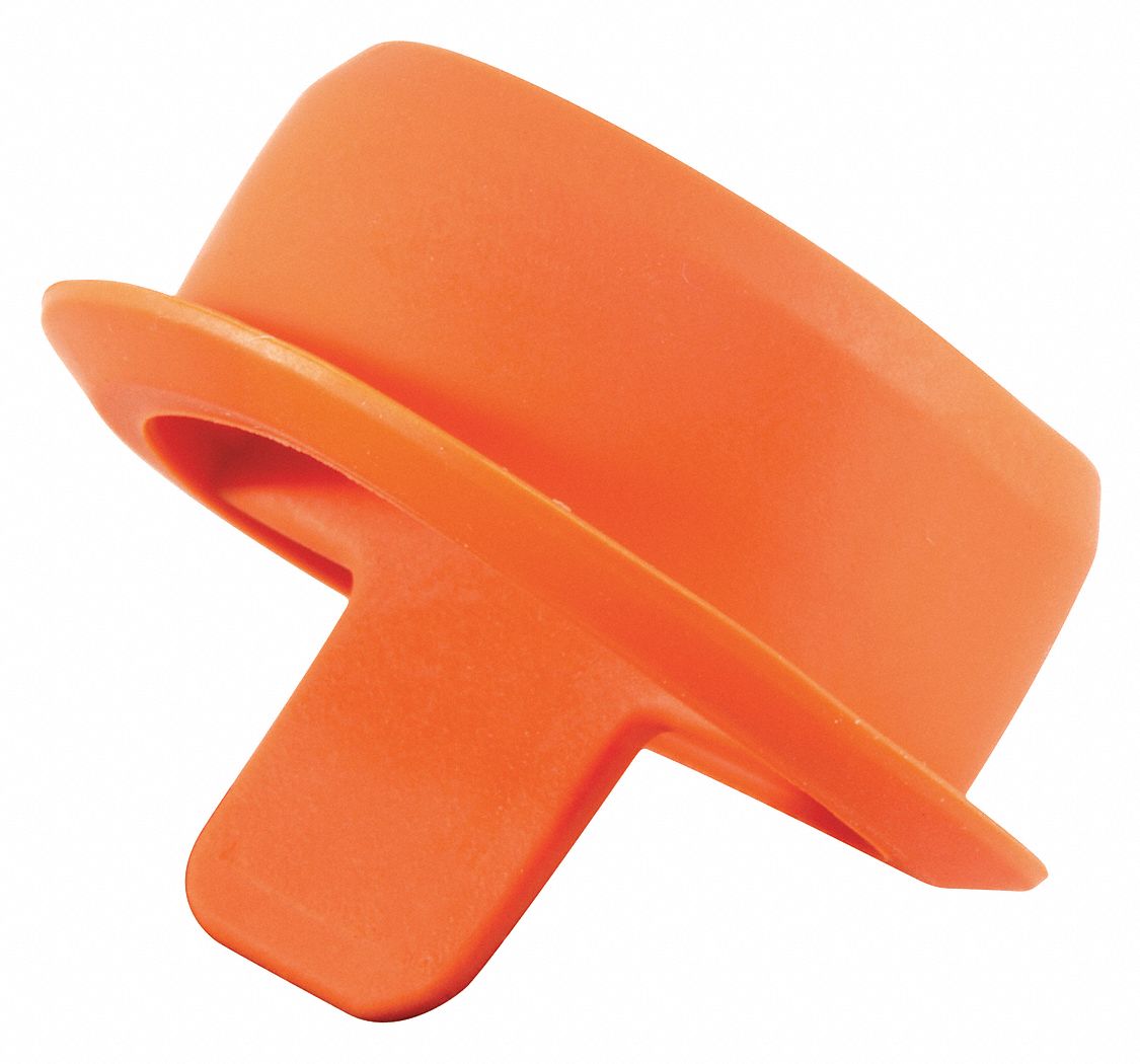 Ergo Center Pull: Thermoplastic Rubber, For 0.52 in to 0.53 in Hole, Orange, 1, 000 PK