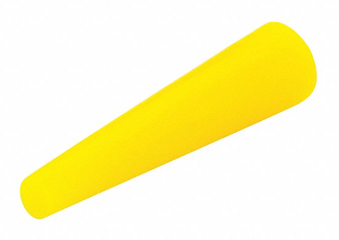 Extra-Long Ultrabake Plug: Silicone, For 0.125 in to 0.25 in Hole, Yellow, 1 in Overall Lg, 1, 000 PK