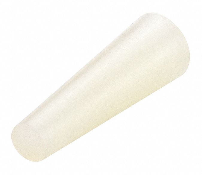 Extra-Long Ultrabake Plug: Silicone, For 0.187 in to 0.343 in Hole, Clear, 1 in Overall Lg, 1, 000 PK