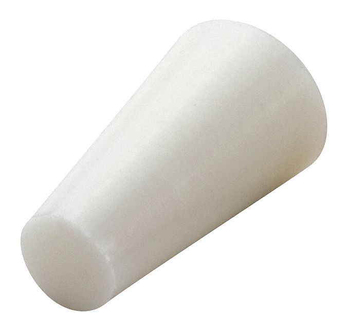 Extra-Long Ultrabake Plug: Silicone, For 0.316 in to 0.557 in Hole, White, 1 in Overall Lg, 500 PK