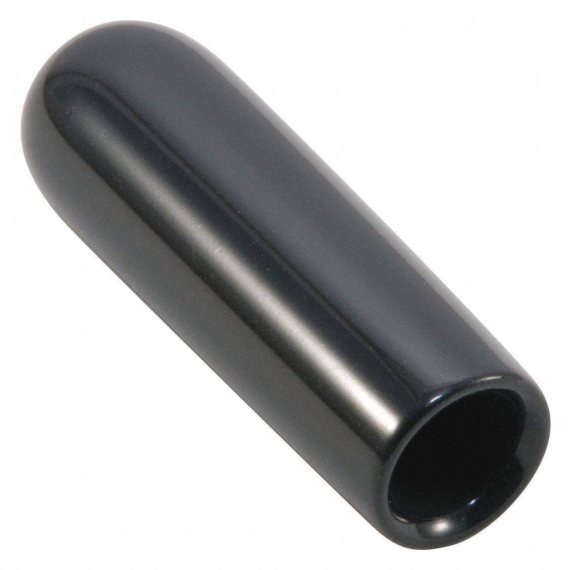 Vinyl Cap: Vinyl, Black, 0.218 in Inside Dia, 1 in Inside Lg, Round, 1, 000 PK
