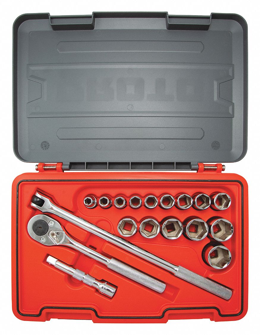 PROTO, 1/2 in Drive Size, 18 Pieces, Socket Set 60MK84J54118S Grainger