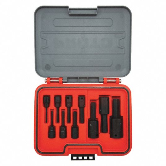PROTO, 3/8 in_1/2 in Drive Size, 10 Pieces, Hex Bit Set - 60MK87