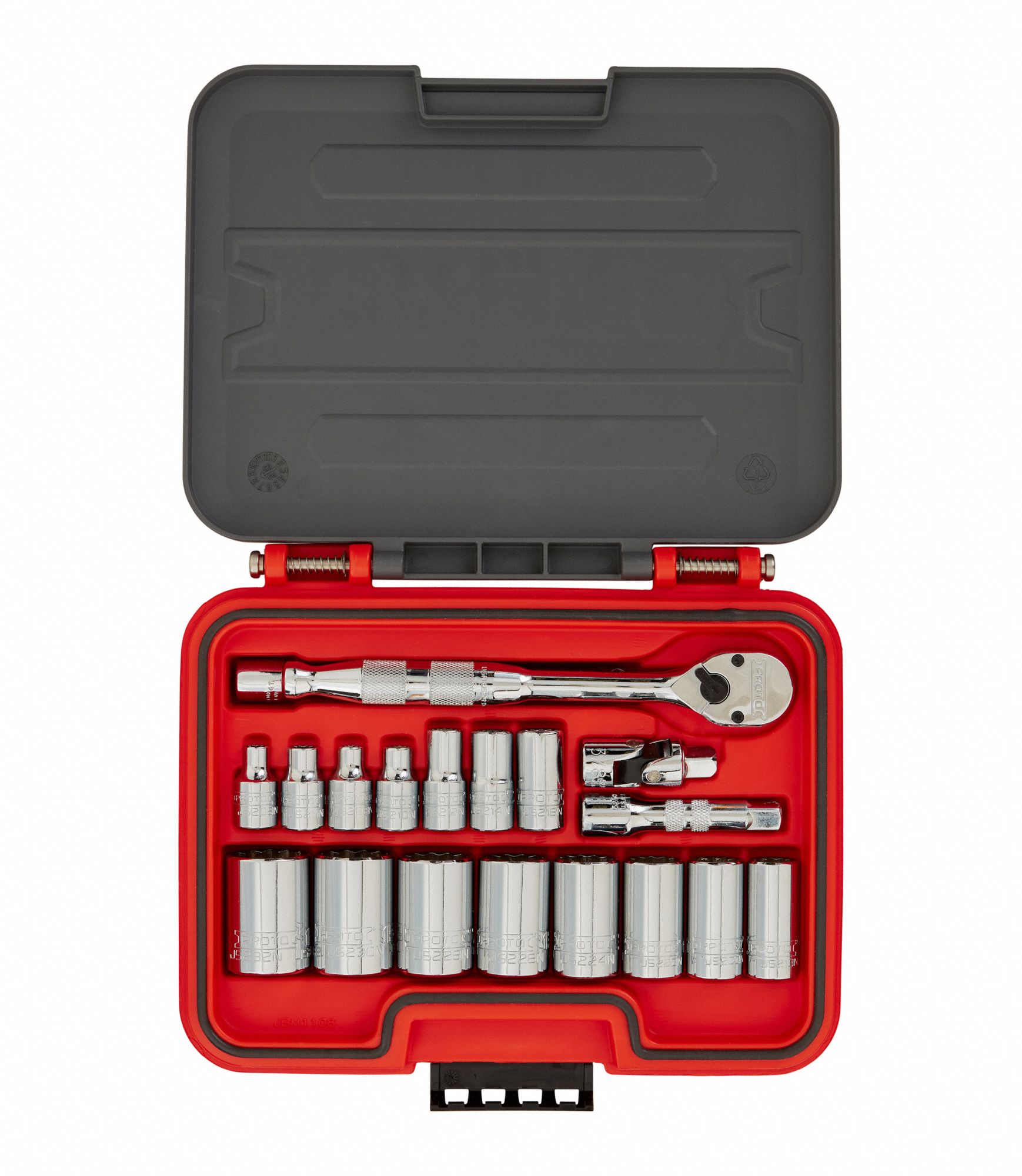 PROTO, 3/8 in Drive Size, 19 Pieces, Socket Set - 60MK99