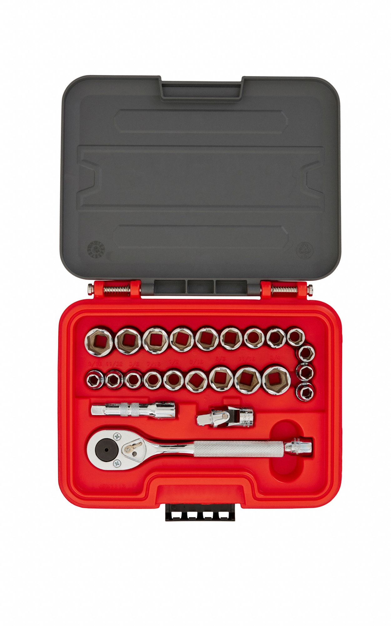 SOCKET SET,3/8IN DRIVE,25 PCS.,6 POINT