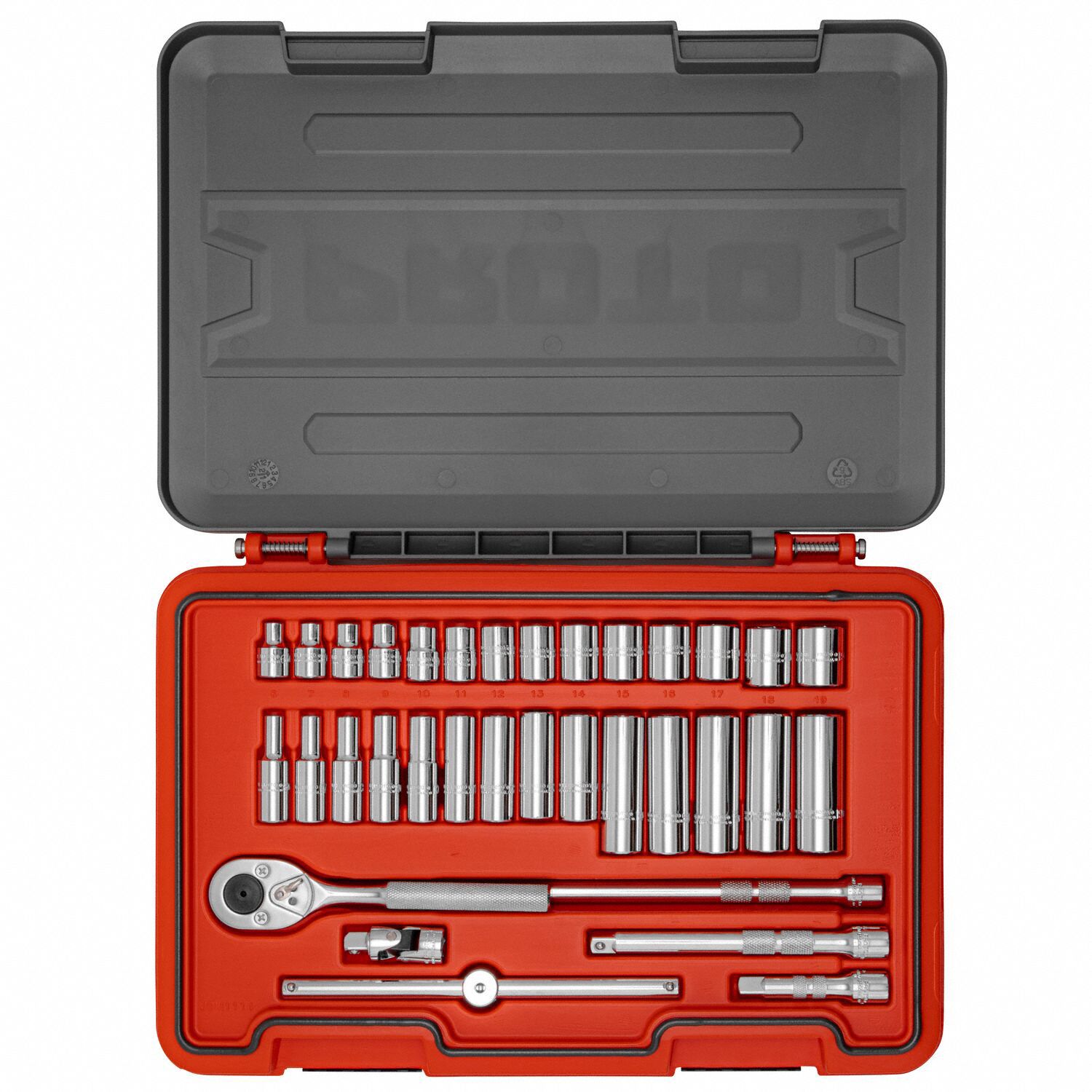 SOCKET SET,3/8IN DRIVE,34 PCS.,METRIC