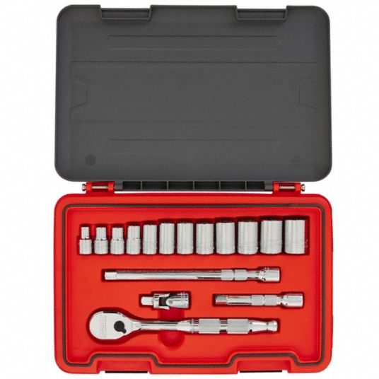 PROTO, 1/2 in Drive Size, 16 Pieces, Socket Set - 60ML09|J54116AS ...