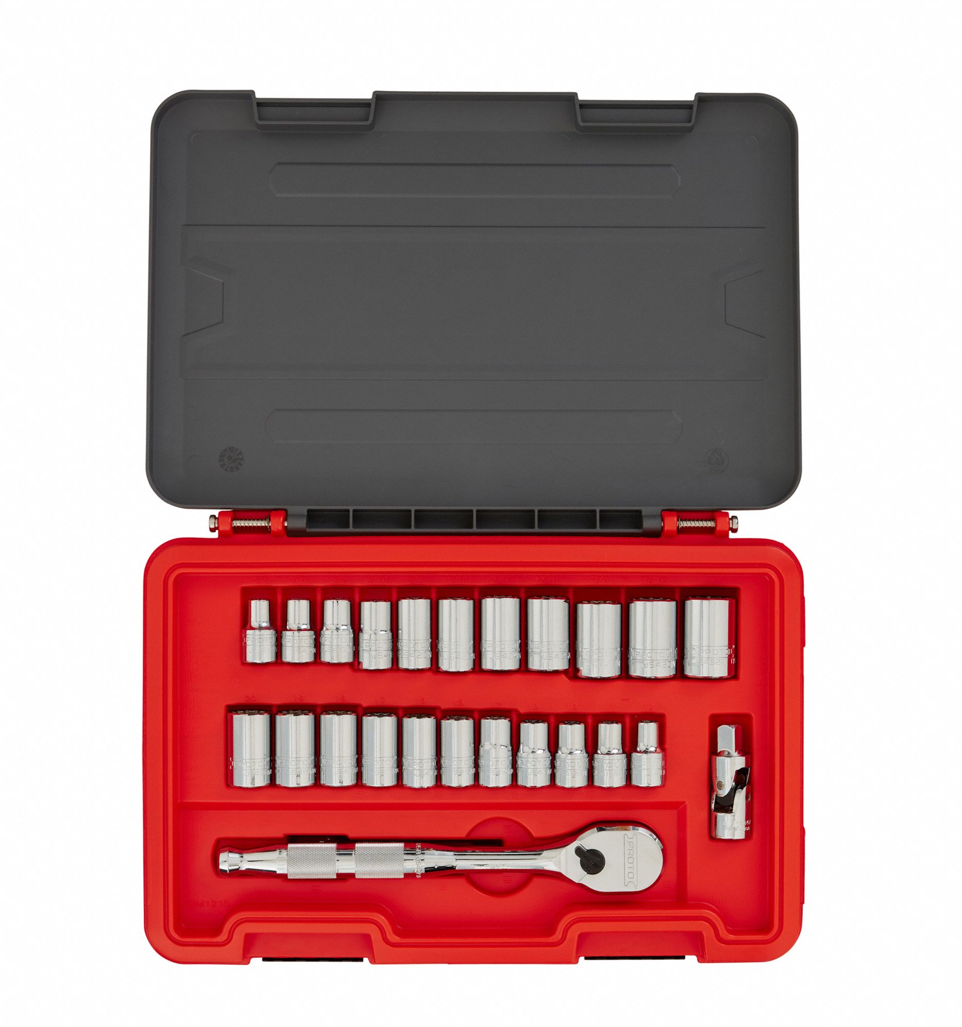 PROTO, 1/2 in Drive Size, 25 Pieces, Socket Set - 60ML13|J54325AS ...