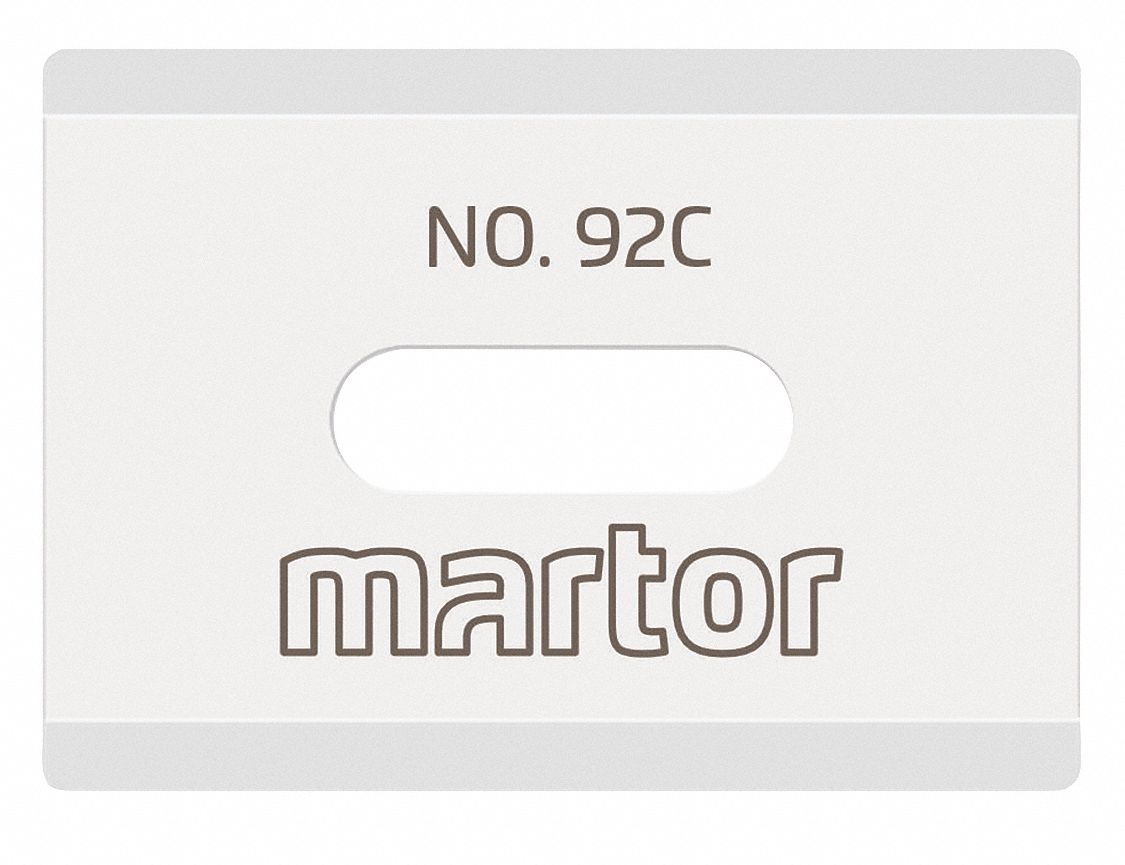 Utility Blade: 26 mm Blade Lg, 18 1/2 mm Blade Wd, 0.5 mm Blade Thick, Ceramic, 2 PK