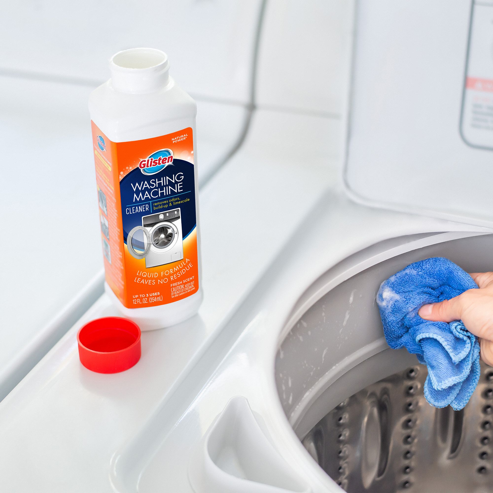 GLISTEN Washing Machine Cleaner Liquid, 12 oz, Floral, Glisten®, 6 PK