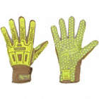 SAFETY GLOVES, S, 10 IN, HOOK/LOOP WRIST, SUPERFABRIC LINING/SYNTHETIC LEATHER PALM