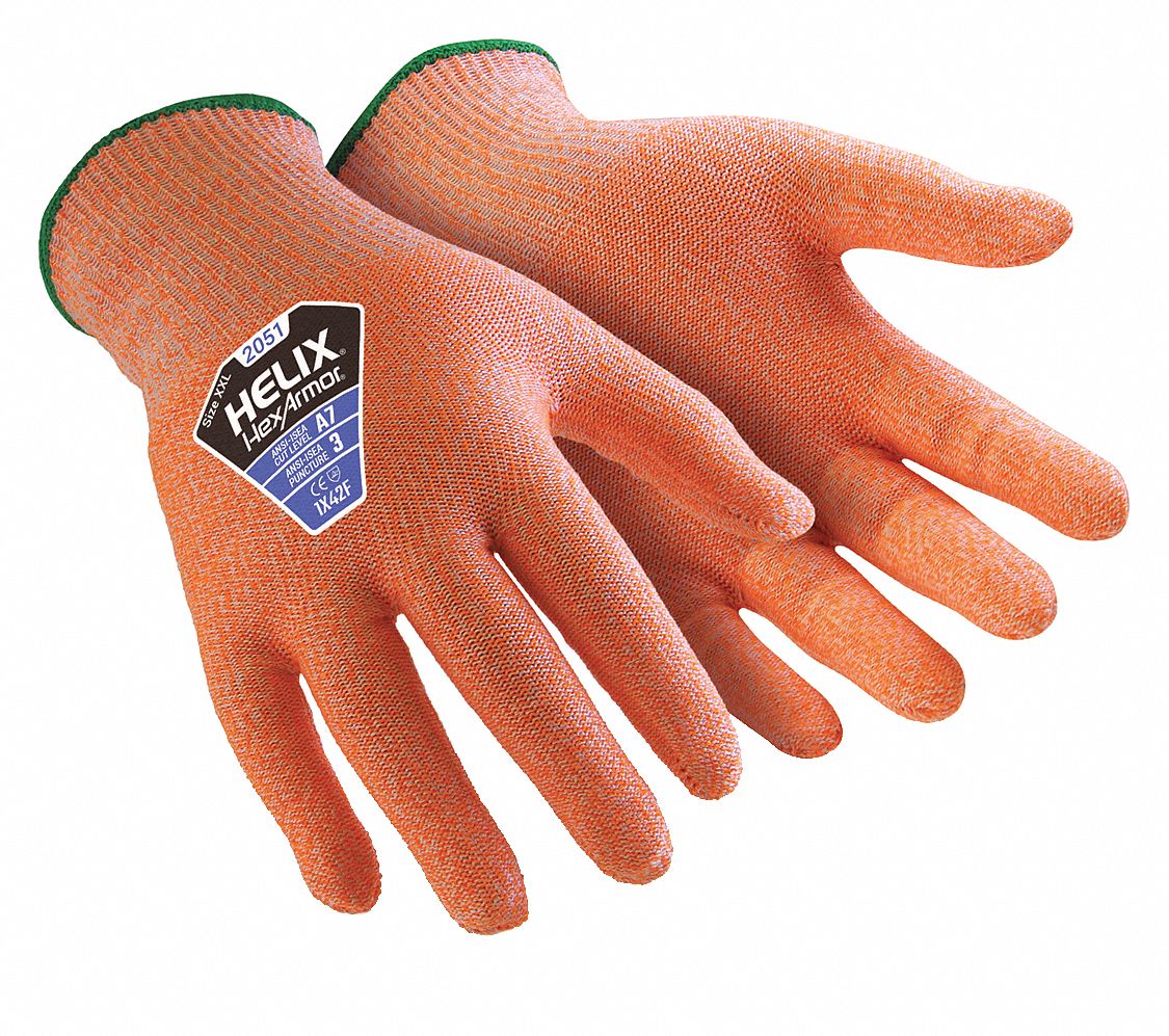 HEXARMOR Safety Gloves, A7 ANSI/ISEA Cut Level, General Purpose