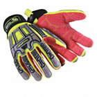 SAFETY GLOVES, L, 10 IN, HOOK/LOOP WRIST, ARAMID LINING/SYNTHETIC LEATHER PALM