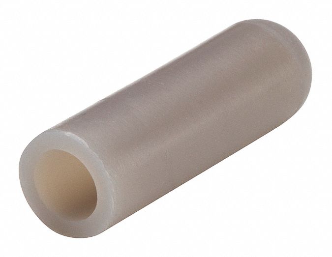 Straight Sided Cap: Silicone, Sliver, 0.25 in Inside Dia, 1 in Inside Lg, Round, 500 PK