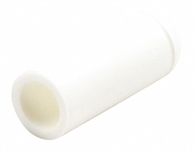 Straight Sided Cap: Silicone, White, 0.312 in Inside Dia, 1 in Inside Lg, Round, 500 PK