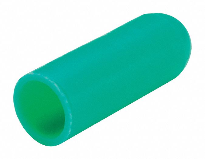 Straight Sided Cap: Silicone, Light Green, 0.5 in Inside Dia, 1.5 in Inside Lg, Round, 500 PK