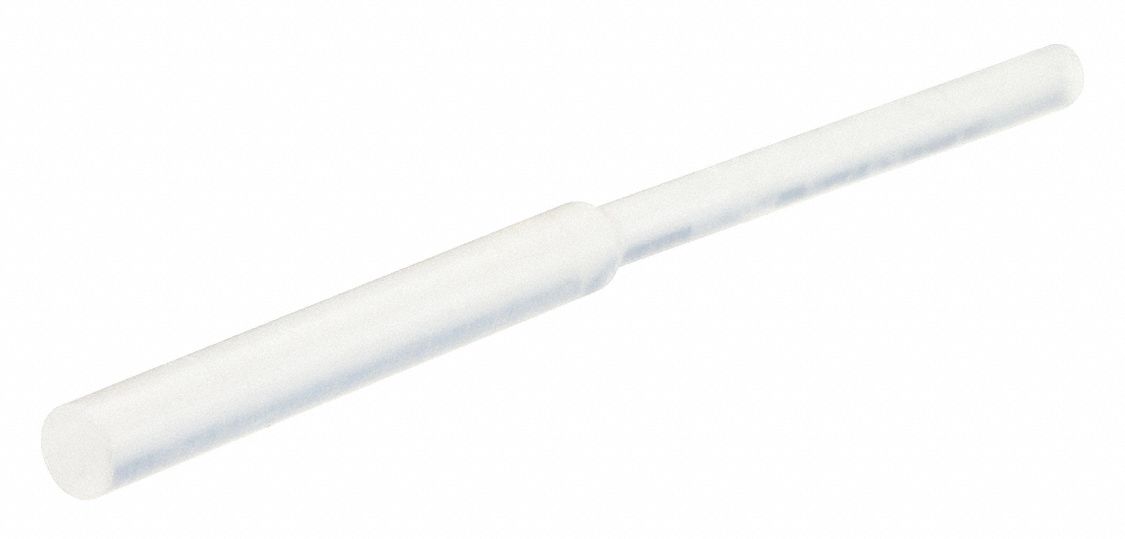Ultrabake Silicone Pull Plug: Silicone, For 0.125 in Hole, Clear, 1 in Plug Lg, 500 PK