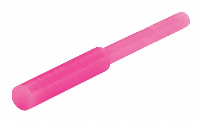 Ultrabake Silicone Pull Plug: Silicone, For 0.125 in Hole, Pink, 0.65 in Plug Lg, 500 PK