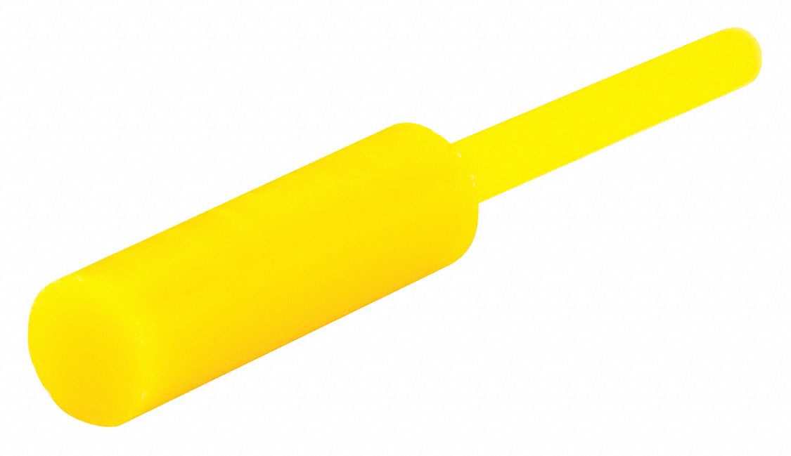 Ultrabake Silicone Pull Plug: Silicone, For 0.265625 in Hole, Yellow, 0.937 in Plug Lg, 500 PK