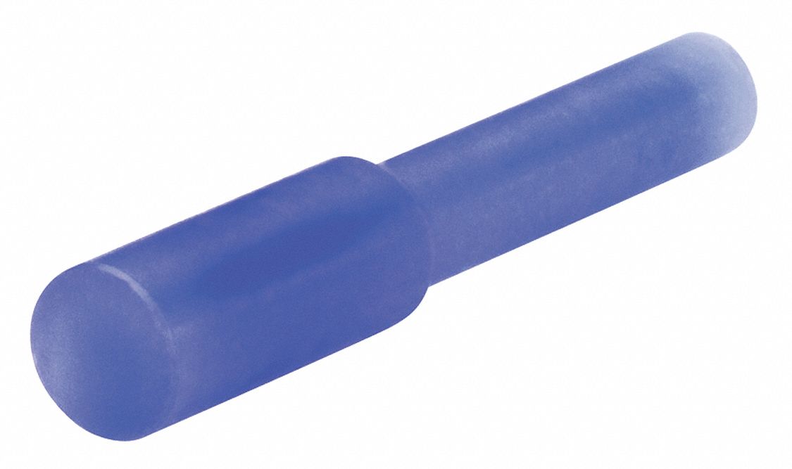 Ultrabake Silicone Pull Plug: Silicone, For 0.3125 in Hole, Light Blue, 0.757 in Plug Lg, 500 PK