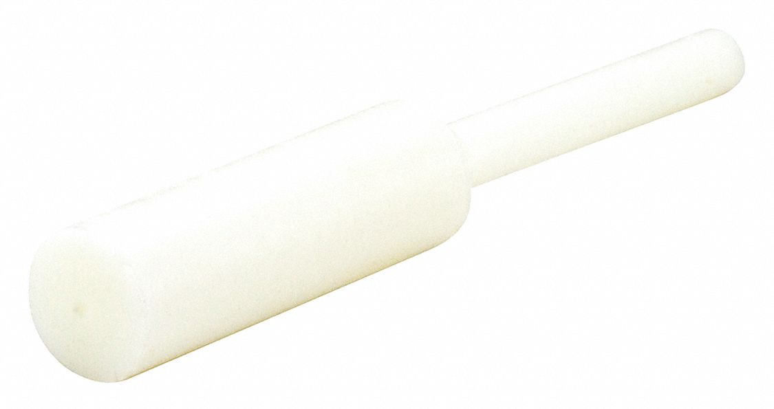 Ultrabake Silicone Pull Plug: Silicone, For 0.3125 in Hole, White, 1 in Plug Lg, 500 PK
