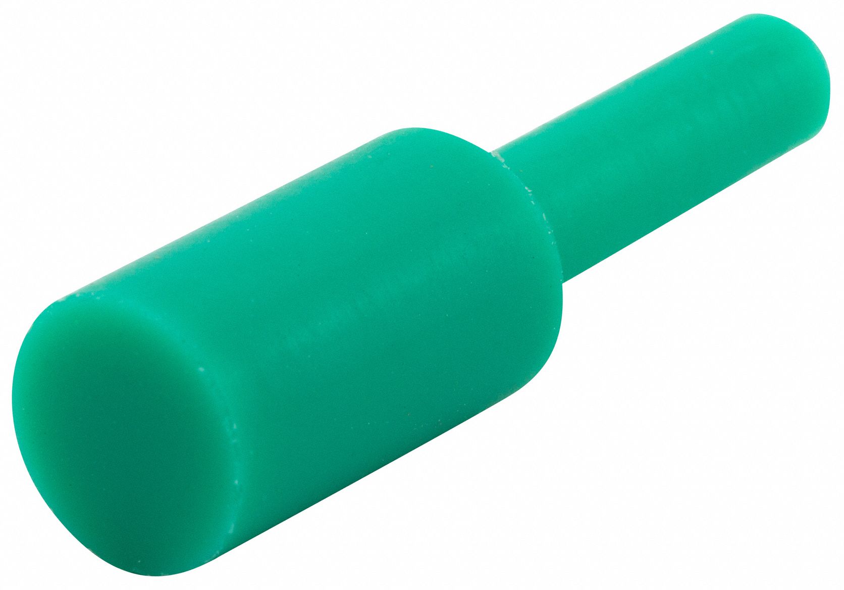 Ultrabake Silicone Pull Plug: Silicone, For 0.578125 in Hole, Light Green, 1 in Plug Lg, 250 PK