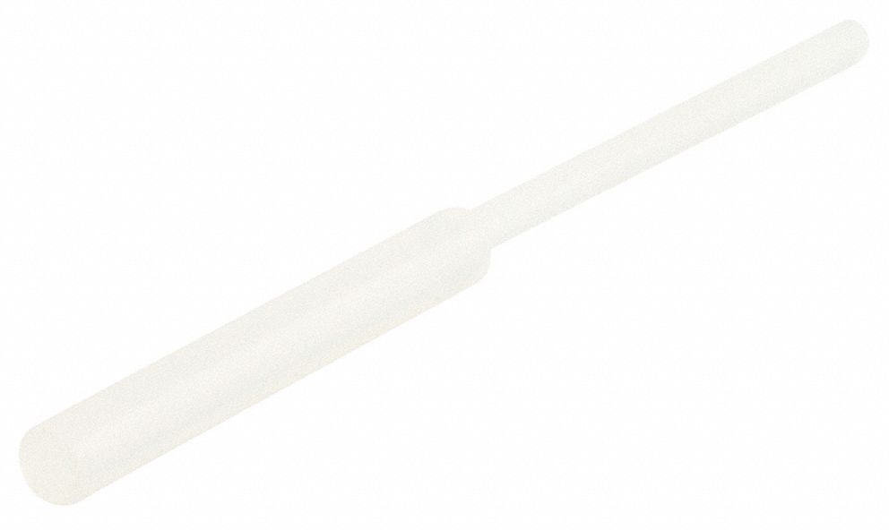 Ultrabake Silicone Pull Plug: Silicone, Clear, 1.25 in Plug Lg, 0.158 in Outside Dia, 500 PK