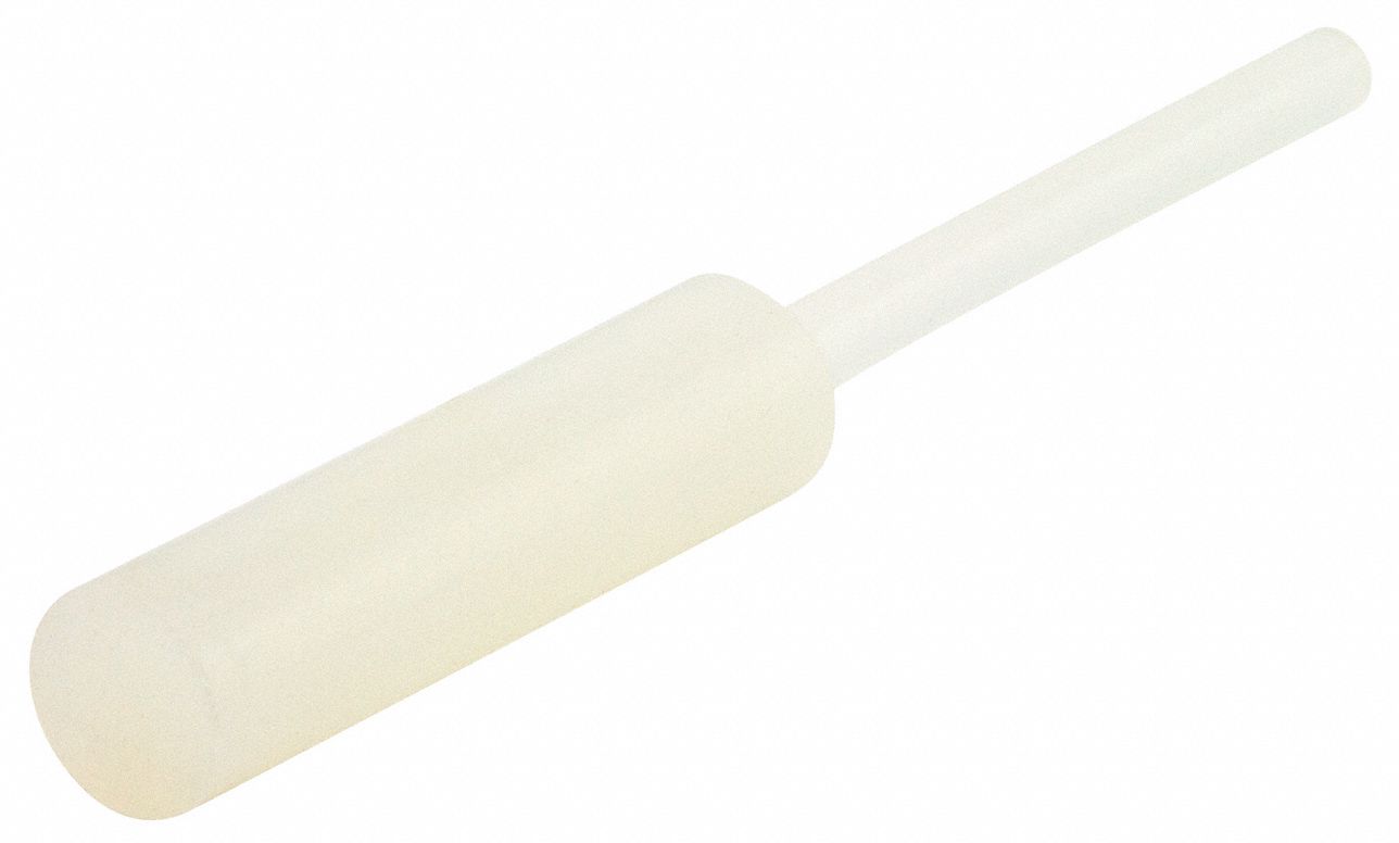 Ultrabake Silicone Pull Plug: Silicone, Clear, 1.5 in Plug Lg, 0.388 in Outside Dia, 250 PK