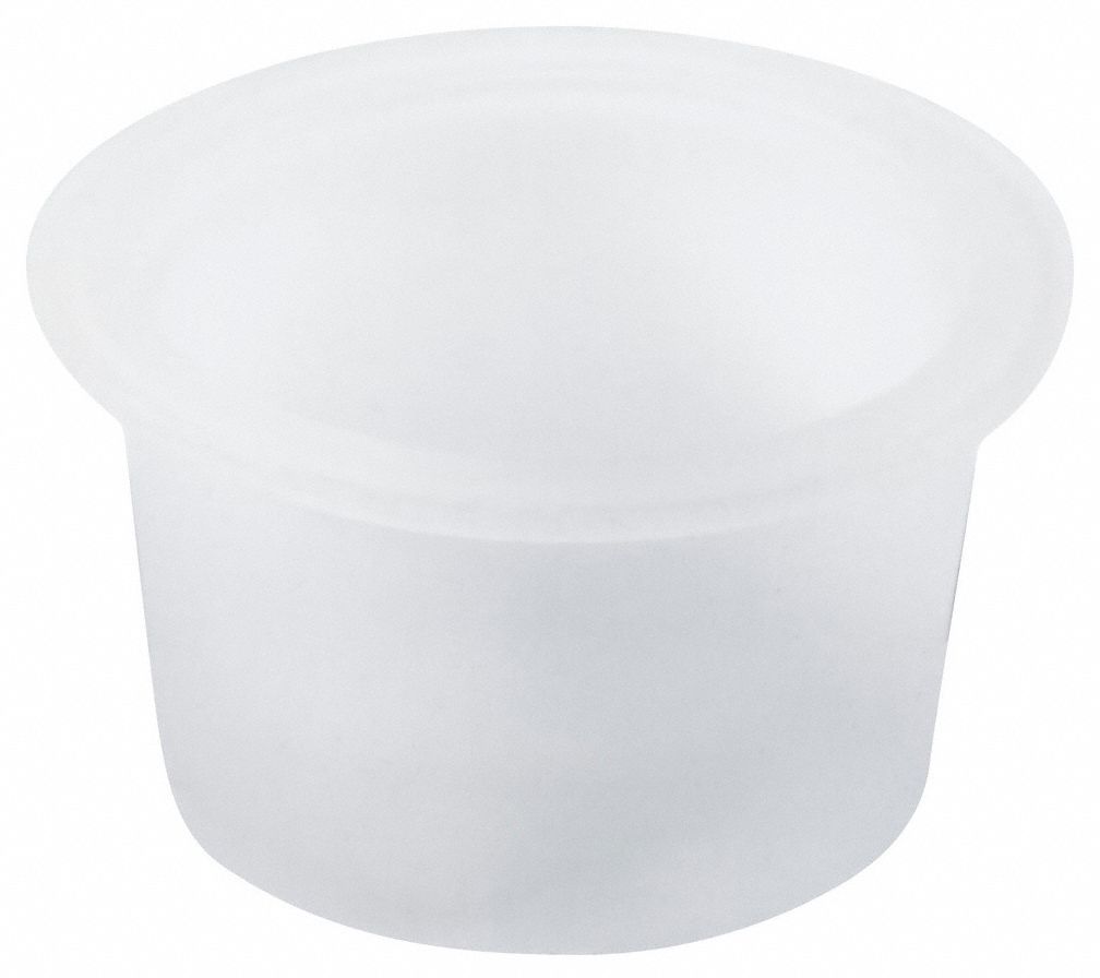 Silicone TW Tapered Cap/Plug, TS Series, Flanged End Inside Diameter 0.