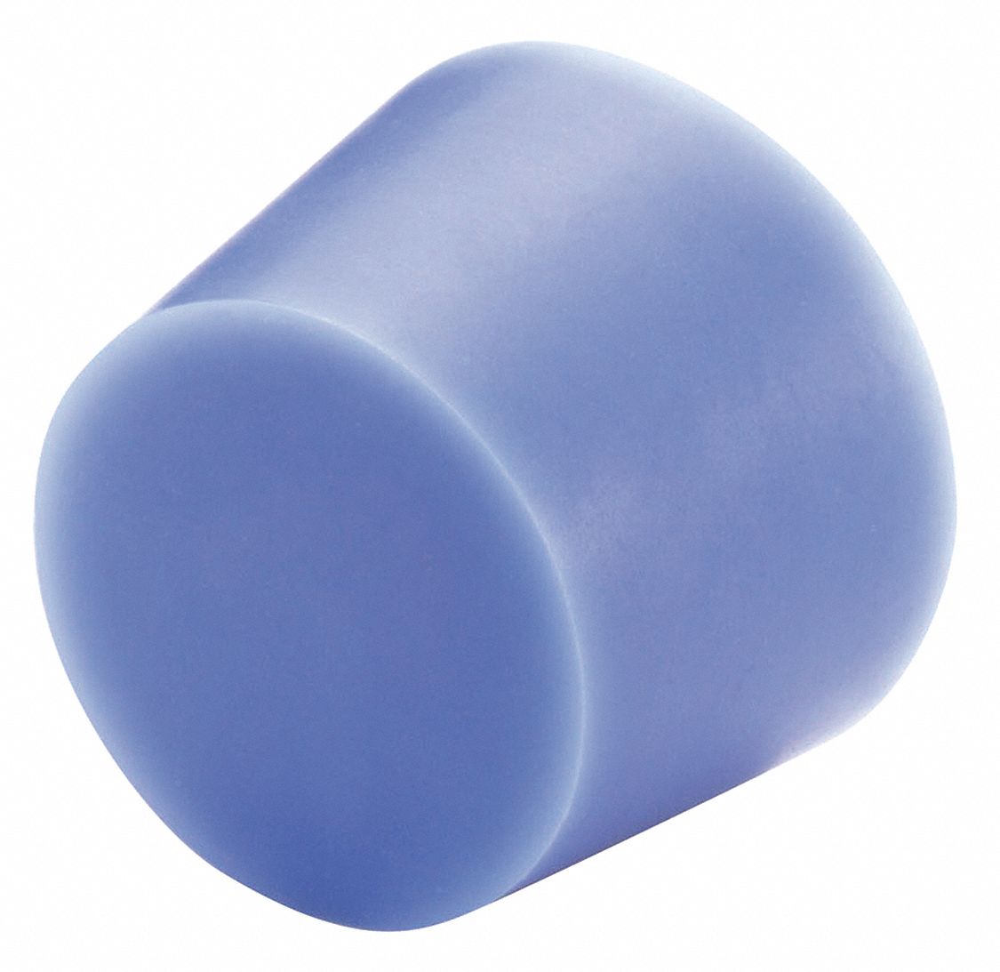Tapered Plug: Silicone, For 1.188 in to 1.438 in Hole, Blue, 1.438 in Plug Dia at Top, Solid, 50 PK