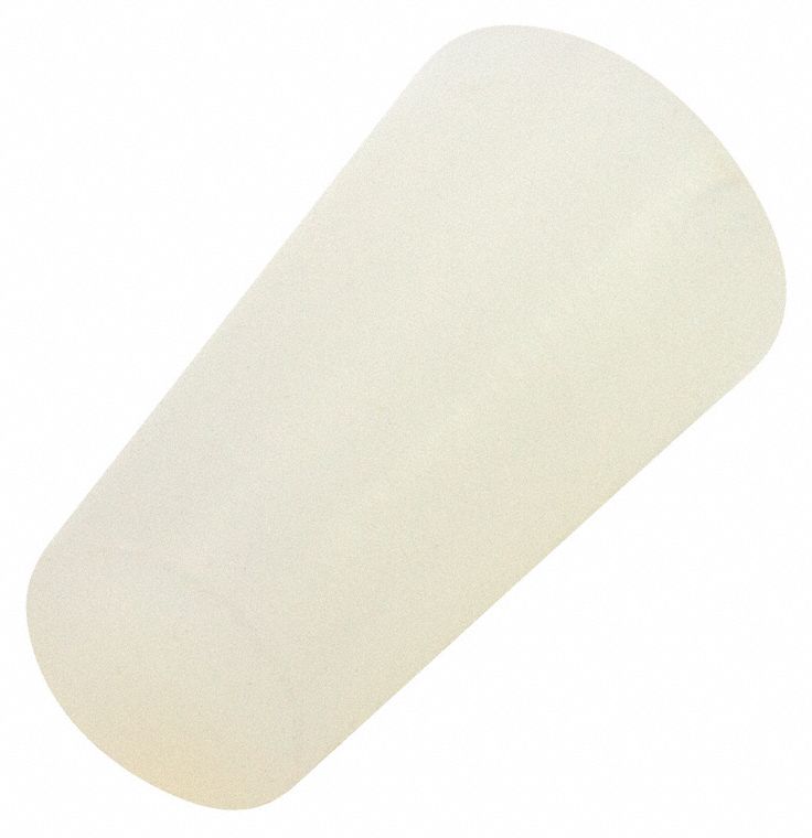 Tapered Plug: Silicone, For 0.344 in to 0.469 in Hole, Clear, 0.469 in Plug Dia at Top, 100 PK