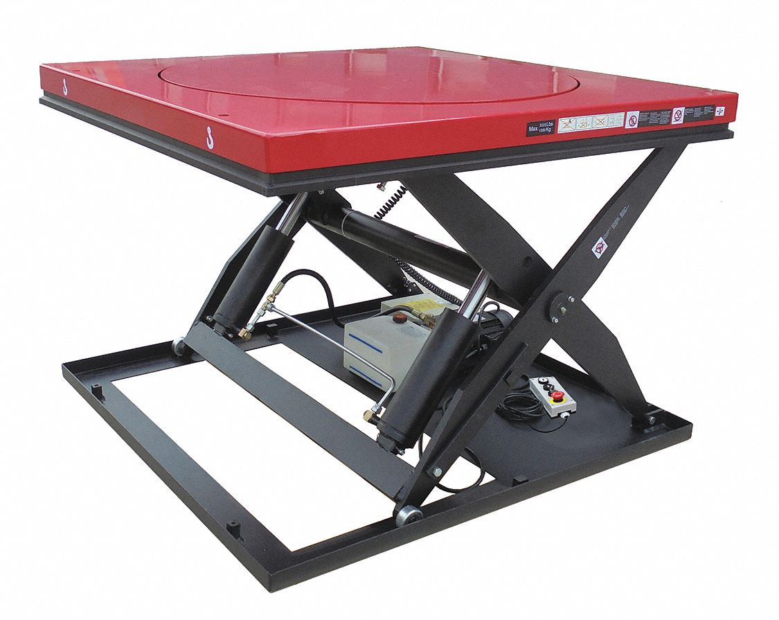 Dayton Scissor Lift Table 3 500 Lb Load Capacity 48 In Platform Lg