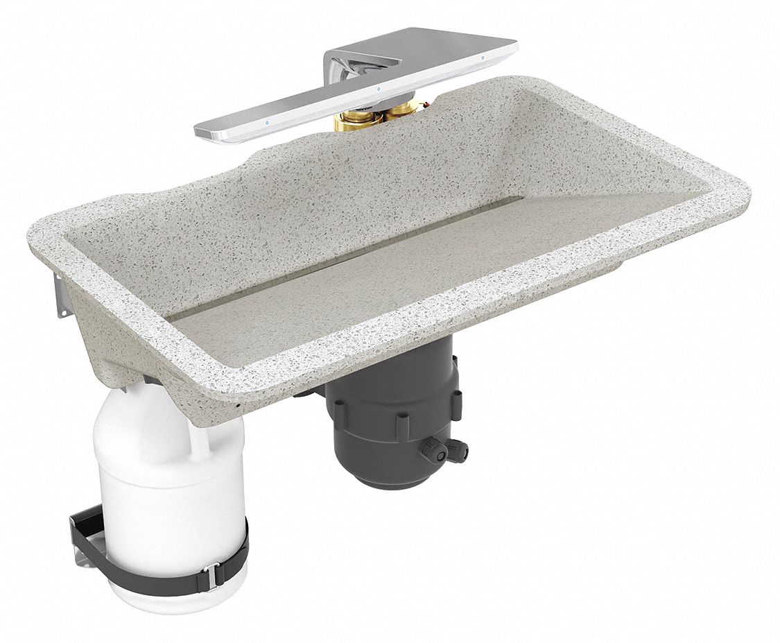 Bathroom Sink Kit: Antarctic, Evervo®, 24 in Overall Lg, 14 1/2 in Overall Wd, Sensor