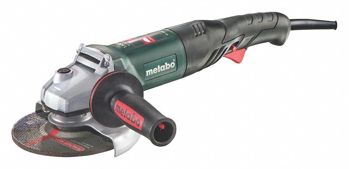 MEULEUSE D'ANGLE, À FIL, 120 V/13,2 A, 6 PO DIAM, GÂCHETTE, ⅝ PO-11, 9 600 TR/MIN, CÂBLE 8 PI, QUEUE DE RAT