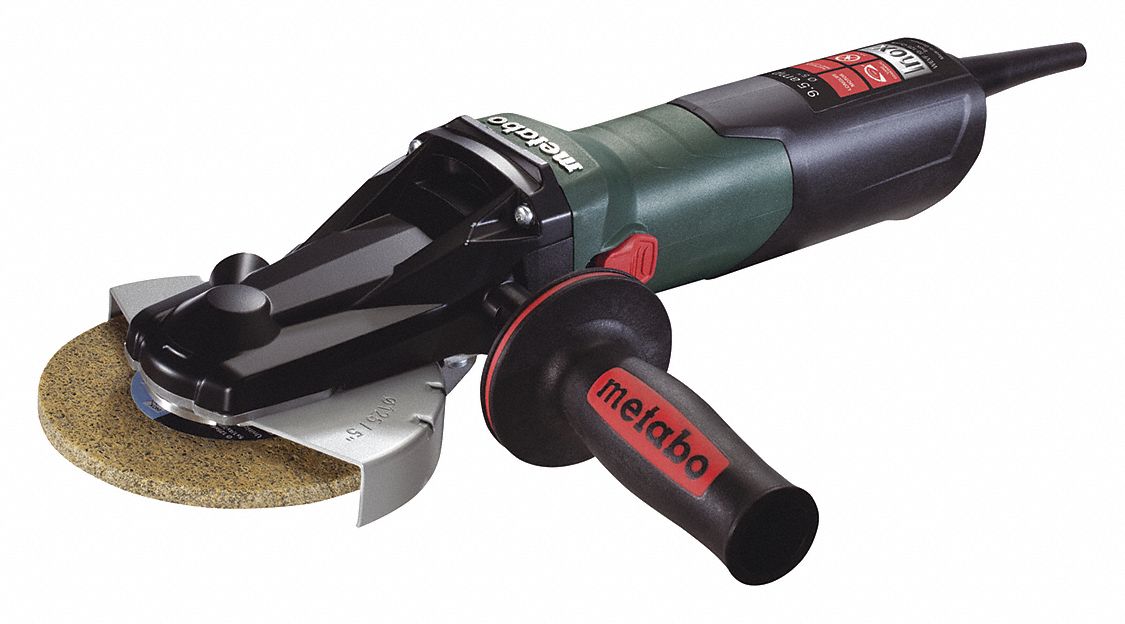 Angle Grinder: 9.5 A, 7, 600 RPM Max. Speed, Slide, 5 in Wheel Dia, 120V AC, Flathead