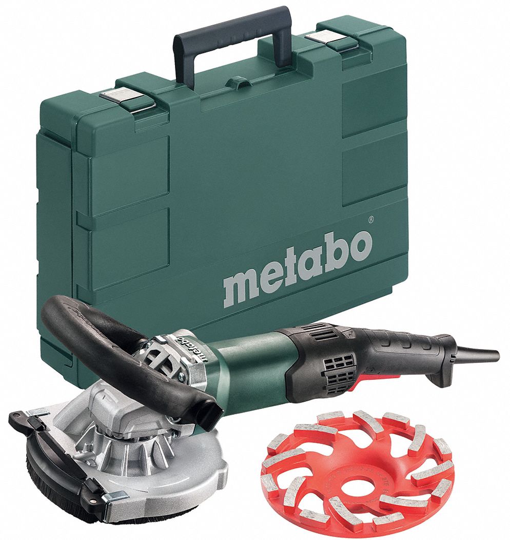 Metabo Meuleuse de rénovation RSEV 19-125 RT + meule boisseau diama