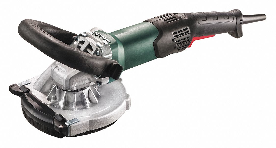 Angle Grinder: 120V AC, 5 in Dia, 15 A, Mechanical, 8, 200 RPM Max Speed, 18 in Overall Lg