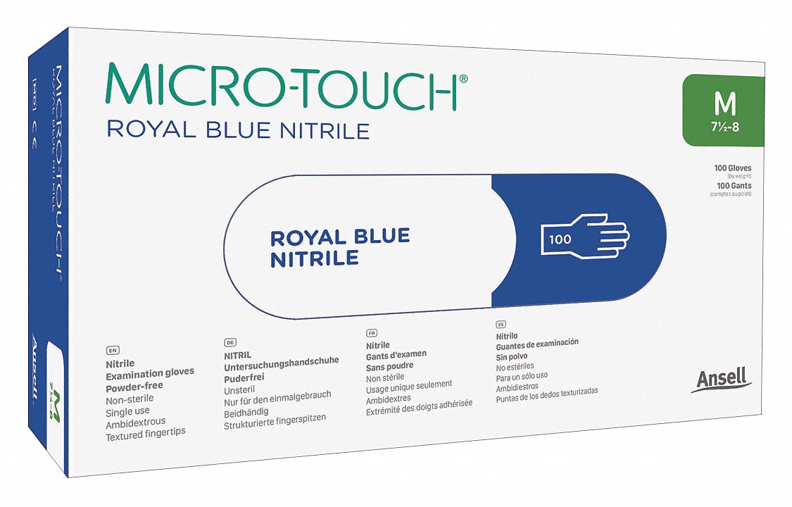 Nitrile Exam Gloves, M, PK100