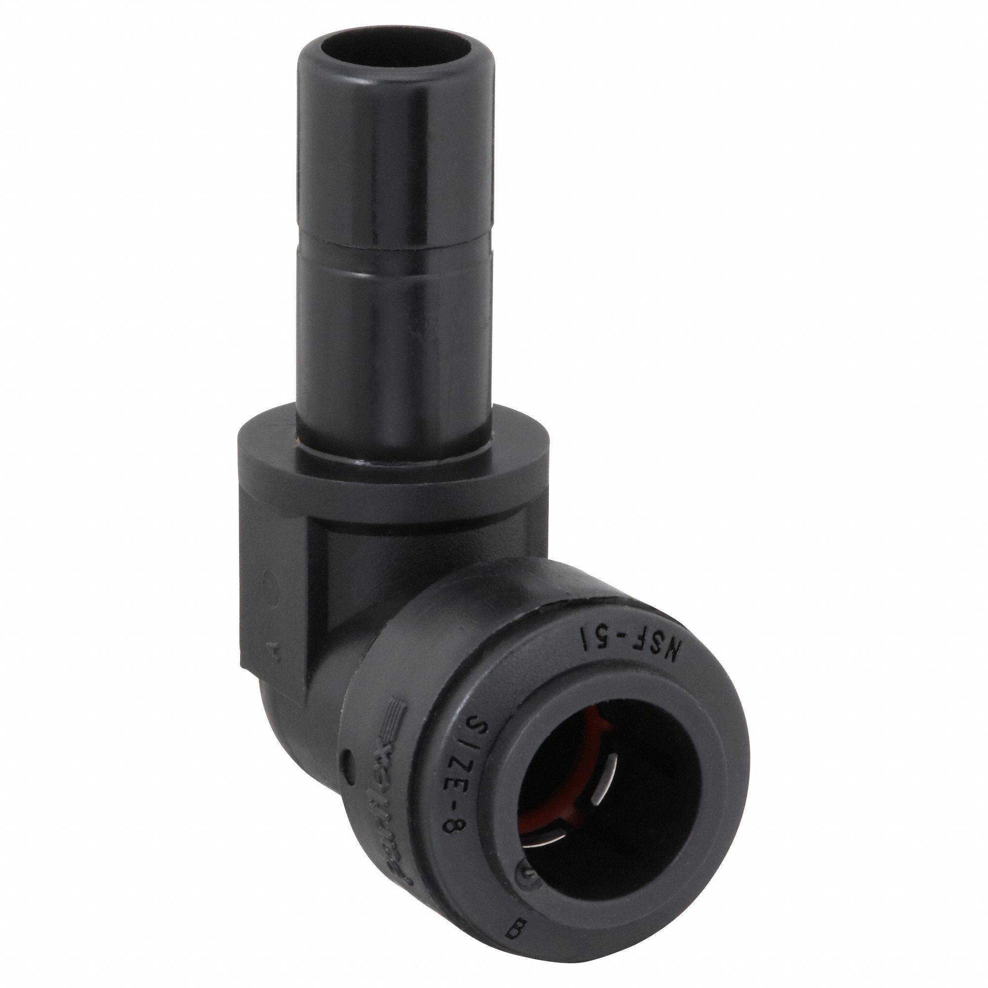 Push-Fit Elbow Fitting: Elbow, 1/2 in OD 1/2 in OD Size, Push-to-Connect x Push-to-Connect