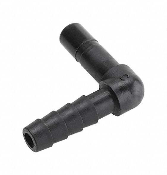 PVDF, Tube Stem x Barbed, Tube to Barb Connector 60NL65FB6TEB6