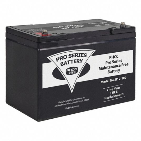 Phcc Pro Series 12v Dc 100 Ah Capacity Sump Pump Battery 60nl75b12 100 Grainger 5421