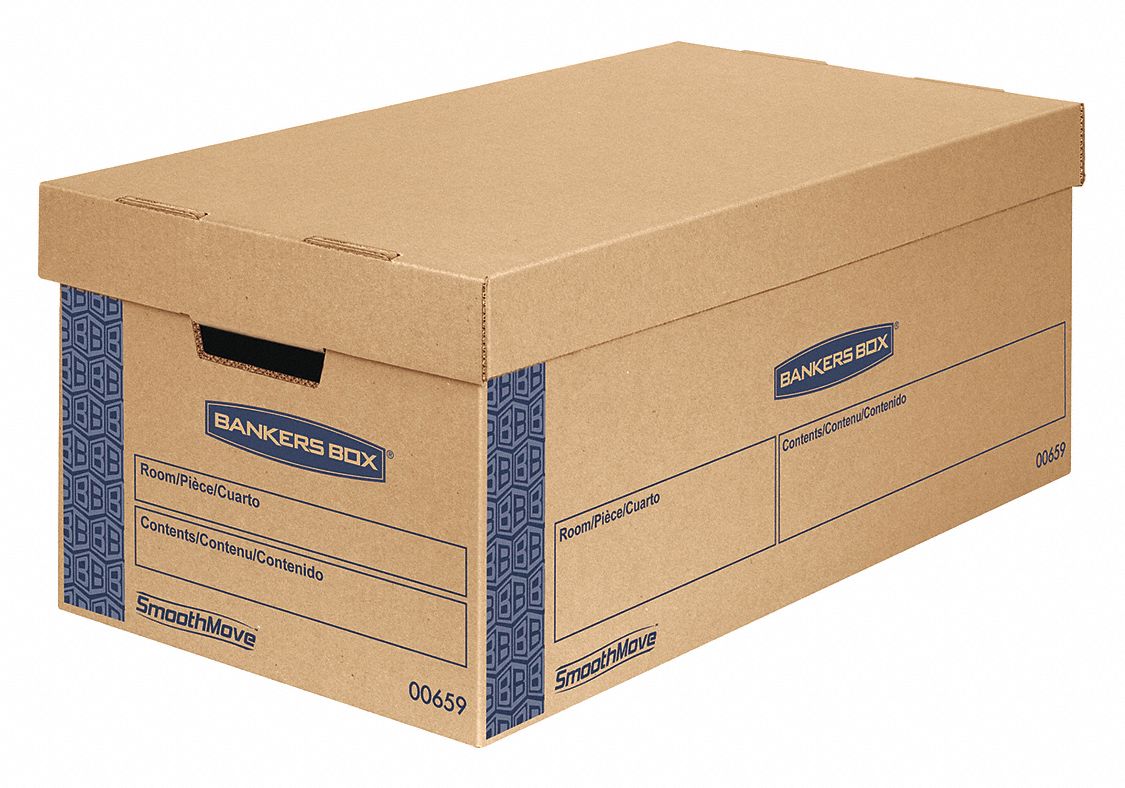 Moving Box: 24x12x10 in, 32 ECT, Double Wall, Small Moving Box, 8 PK