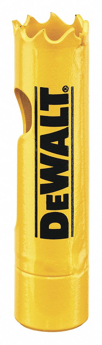 Hole Saw: 5/8 in Saw Dia., 4/5 Teeth per Inch, 1 3/4 in Max. Cutting Dp, 1/2"-20 Thread Size